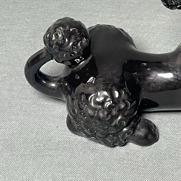 Vintage Large Black Poodle Ceramic Atlantic Mold Pottery Dog Figure-Retro-MCM - Picture 14 of 16